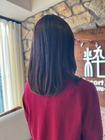 ヘアリゾート粋 ウナム 新宿東口店(enam)&nbsp;艶髪ミディアム/髪質改善/透明感ダークブラウン