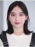 似合わせカット　ダークアッシュ　ミディアムレイヤーカット