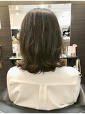 大人ガーリー/ダークアッシュ/似合わせカット/ミディアムレイヤ