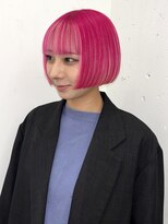 クク 渋谷(QUQU)&nbsp;ボブ　ツートーン　デザインカラー　ピンク