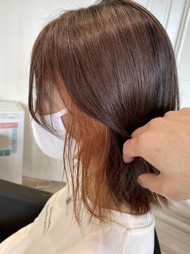 フィーリー ヘア デザイン 太田店(feAry) フルブリーチ毛×イヤリングカラー