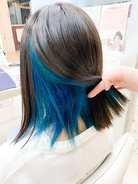 インナーカラー×ブルー【橋本/東橋本】