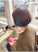 インナーカラー×ブルー