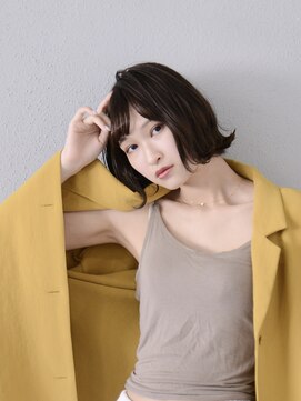 ロアー ヘアー ワメン(RAWR hair WaMen) 【RAWR】切りっぱなしボブ_外ハネスタイル