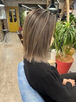 ルーナヘアー(LUNA hair)&nbsp;『京都 山科 ルーナヘアー』バレイヤージュ ボブ 草木真一郎