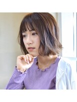 ヘアー カフェ コトノハ(hair cafe kotonoha)&nbsp;【コトノハ】　前下がり切りっぱなしボブ 小顔こなれボブ