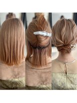 フェリーチェ(Felice)&nbsp;紙の短い方のアップ　お呼ばれヘア　シニヨン　結婚式ヘア