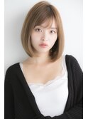 山村/小顔前下がりボブ/ナチュラルボブ/切りっぱなしボブ/東銀座