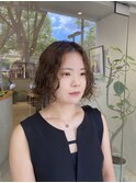 大人ボブパーマ