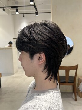 ビューバイネオリーブ 用賀店(Beau'r by neolive) ベリーショートウルフアッシュブラックカルマパーマ《用賀》
