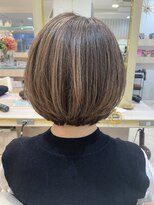 アッシュ 仙川店(Ash)&nbsp;白髪ぼかしハイライトグラデーションボブ40代50代60代ボリューム