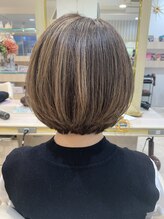アッシュ 仙川店(Ash) 白髪ぼかしハイライトグラデーションボブ40代50代60代ボリューム