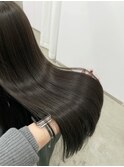 オリーブグレージュ/髪質改善艶髪Aujuaカラー上野