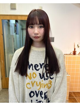 ネルケ 立川(nelke) プツッとロング/ボルドーカラー/ワイドバング