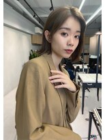 エル 北千住(elu)&nbsp;ボブ_ブルーカラー_ワインレッド_お団子ヘア