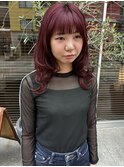ピンクラベンダーカラー×レイヤーカット