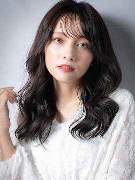 カバーヘア ブリス 上尾西口店(COVER HAIR bliss) デジタルパーマ美髪黒髪アッシュ韓国風巻きロングv上尾30代40代