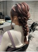 360度可愛い＊編みおろし×ピンクベージュ