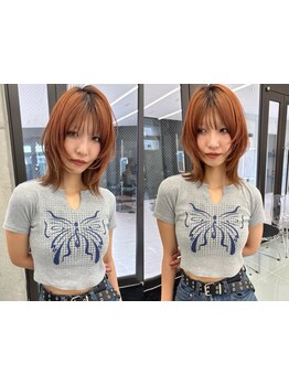 《憧れの韓国ヘアをGET★》"レイヤーカット&ハッシュカット"が大人気！小顔◎中顔面短縮効果◎結んでも◎