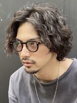 フィフス 神南(fifth)&nbsp;渋谷ミディアムヘアメンズボブニュアンスサーフカールウルフ◆
