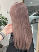 リアン(Lien)&nbsp;ピンクグレージュ/ピンクカラー/ブリーチダブルカラー/ロング