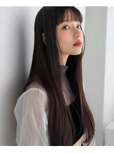 ミシェリー(misherry)&nbsp;#大人雰囲気ストレートロング#黒髪アッシュブラック#オン眉