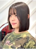 顎下2.5cmの巻けるボブ