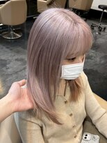 アウラ(AURA)&nbsp;盛岡駅ハイトーンカラーブリーチデザインカラーブロンドレイヤー