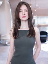 アンスリウム 箕面萱野(Anthurium)&nbsp;ミディアムレイヤー/大人可愛い/髪質改善/シースルーバング