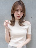 顔周りミディアムレイヤーカットハッシュカット韓国京都河原町