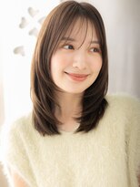 カバーヘアアンドスパ ブリス 浦和(COVER HAIR&SPA bliss)&nbsp;ブリーチなしハッシュカット前下がりミディアムレイヤー30代X