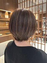 オーガニックトリコ 所沢(organic+tricot)&nbsp;40代50代◎夏カラー◎大人グレージュハイライト×ショートボブ