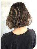 デジタルパーマ×グレージュ３Ｄカラー×ボブ【Laetus】