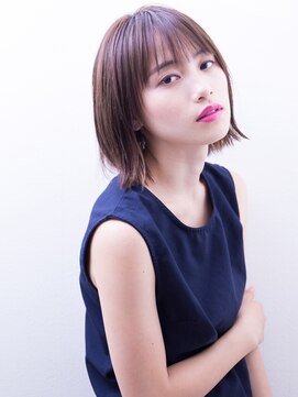 アンルポン(un.le.pont) 【un le pont】切りっぱなしストレート☆外ハネボブ