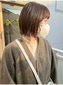 外ハネボブの柔らかいベージュカラー