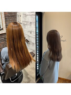 ディッシュ 五反田(dish) ホームカラーのムラ解消/透明感ブラウン/ロング★五反田駅美容室