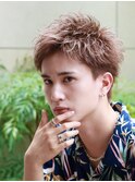 アップバング ブリーチ ベリショ  メンズヘア メンズ  ショート