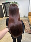 超ロングをワンカラーで艶髪に！_cherry brown_