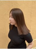 大人かわいい、ナチュラルモカブラウンのストレートstyle