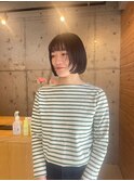 ボブ/顔まわりレイヤー/ストレート