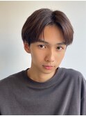 センターパートメンズマッシュパーマニュアンスパーマ刈り上げ