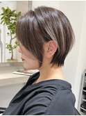 ハイライトカラーミルクティーベージュケアブリーチダブルカラー