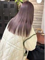 ヲタク(wotaku.)&nbsp;ラベンダーミルクティーハイトーンダブルカラーくすみカラー艶髪