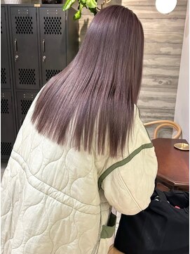 ヲタク 渋谷 代官山 恵比寿(wotaku.) ラベンダーミルクティーハイトーンダブルカラーくすみカラー艶髪