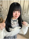 前髪カット姫カットレイヤーカット