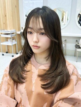 アマトウキョウ アユンチェ(AMA TOKYO×AYUNCHE) 韓国ヘア　2wayバング  レイヤーカット くびれヘア  顔周り/