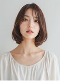 くびれヘア ハイライトカラー アプリコットオレンジ 夏