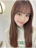 透明感チョコレートブラウン/うる艶ストレート
