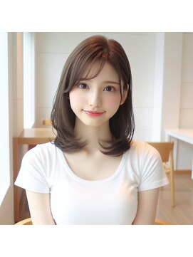 ヘアーズ ベリー 上新庄店(hairs BERRY) ★ミディアムレイヤーレイヤーカット顔まわりカットワンカール