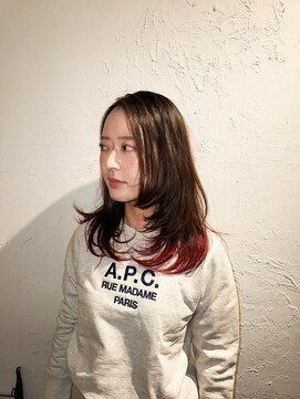ヘアサロン エフ 渋谷(F) #韓国風#ブリーチ#ダブルカラー#グラデーション#チェリーレッド